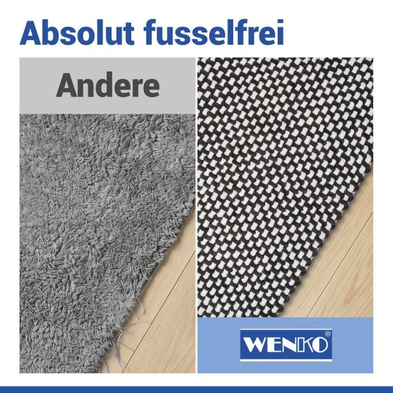 Badteppich Mod. Covelo Weiß-Anthrazit, 50 x 80 cm, rutschfest und waschbar bis 30 °C 
