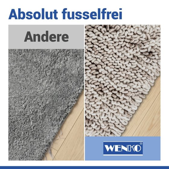 Badteppich Mod. Lerici Weiß-Grau, 60 x 90 cm, rutschfest und schnelltrocknend 