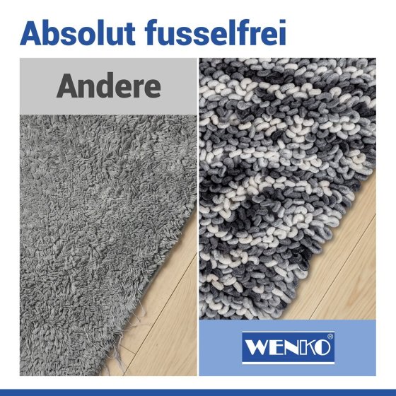 Badteppich Mod. Lerici Grau-Blau, 60 x 90 cm, rutschfest und schnelltrocknend 