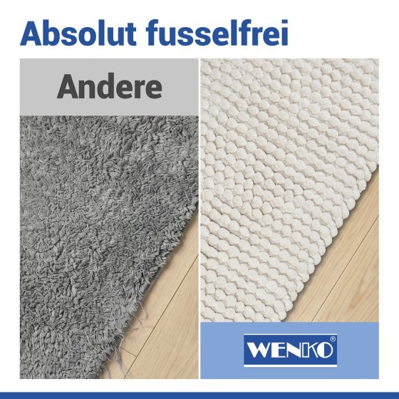 Badteppich Mod. Solivo Weiß, 50 x 80 cm, rutschfest und waschbar bis 30 °C 