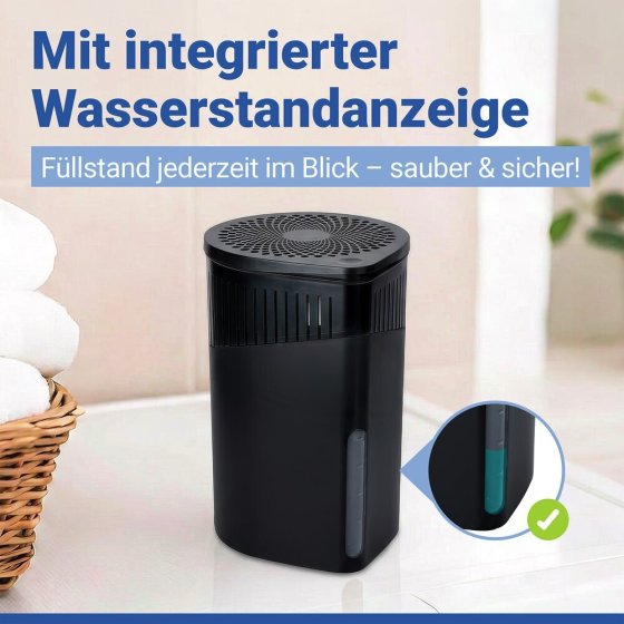 Raumentfeuchter Mod. Drop Schwarz 1000 g, 2er Set, für Räume bis ca. 80 m³ 