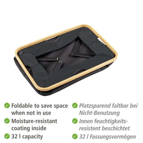 Wäschekorb Mod. Ecori, Textilien aus 100 % recyceltem Polyester 