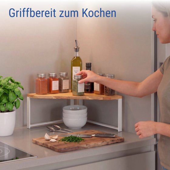 Küchen-Eckregal Mod. Louisa, 1 Ablage 