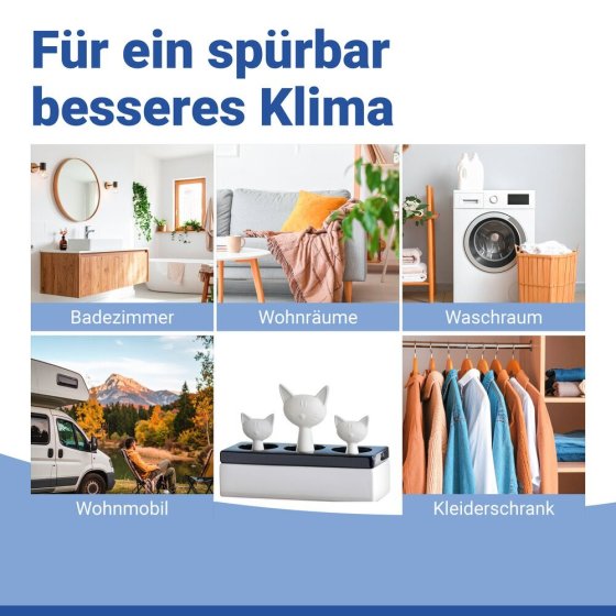 Luftbefeuchter Katzenfamilie, für angenehmeres Raumklima 