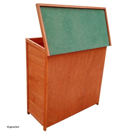 Kleintierstall aus Holz in Braun, ideal für Kaninchen 