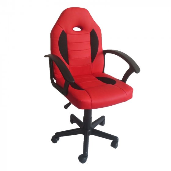 Schreibtischstuhl Junior höhenverstellbar ergonomischer Drehstuhl Rot 