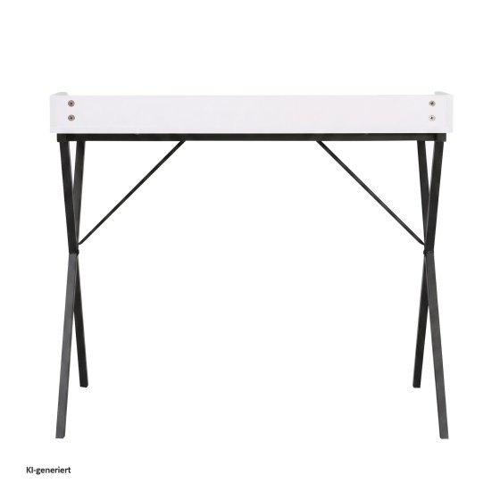 Schreibtisch Cedrik Weiß-Schwarz 