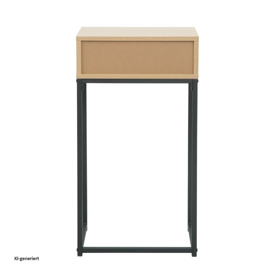 Konsolentisch Cedrik 40 cm mit Schublade Artisaneiche-Schwarz 