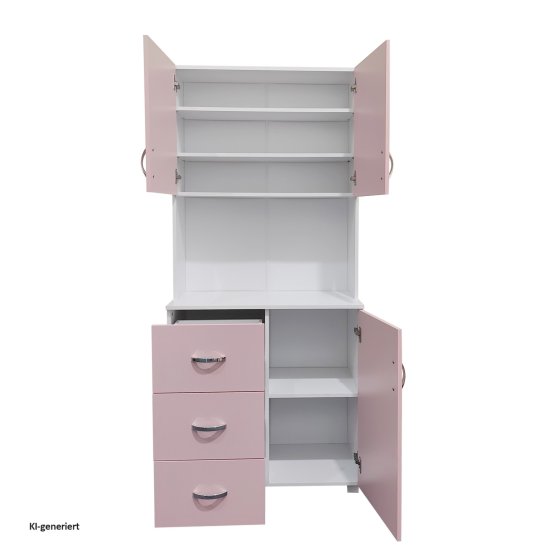 Küchenschrank Blanca Rosa Weiß 