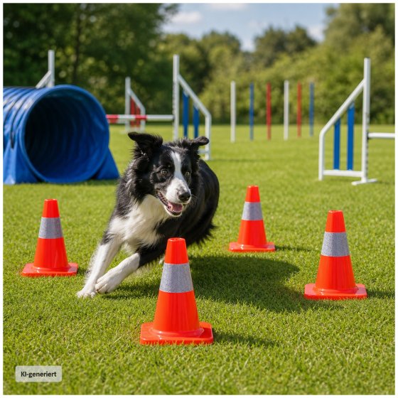 4er Set Verkehrskegel 30 cm Trainingskegel Pylonen Orange 