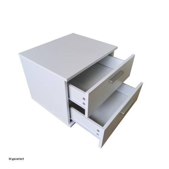 Nachtschrank 2er Set Weiß Nina 