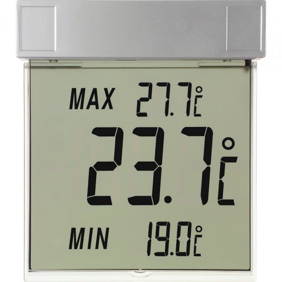 Außen Thermometer Scheibenthermometer Ø 75mm für Fenster Scheibe zum Kleben 