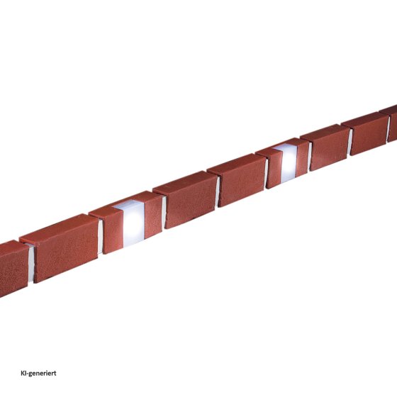 Beeteinfassung 460 cm Ziegelstein mit Beleuchtung 