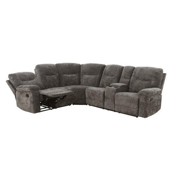 Ecksofa Evelina mit Liegefunktion Braun 