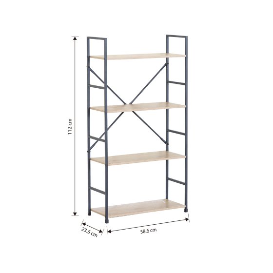 Standregal Elio 4 Ebenen Industrie-Design 