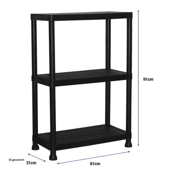 Standregal belastbar bis 25 kg pro Fach für Keller, Garage und Haushalt 