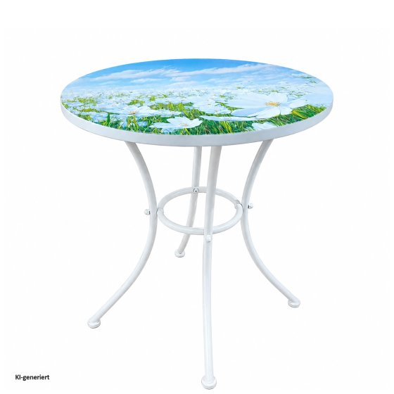 Bistro Set Celia mit Tisch und 2 Stühlen Motiv Blumenwiese 
