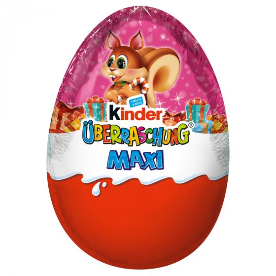 Überraschungs Ei Maxi Schokolade für Mädchen rosa mit Figur 100g 