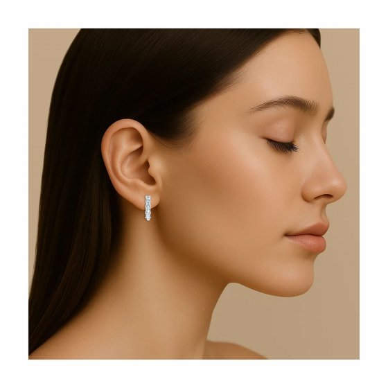 Ohrhänger 925 Sterling Silber rhodiniert Aquamarine 