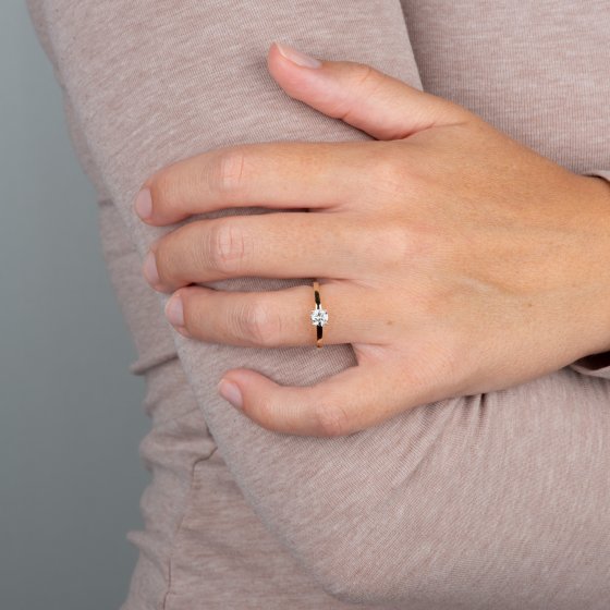 Ring Gold 585 mit einem echten Brilliant 0,25ct. 