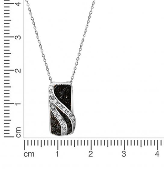 Anhänger mit Kette 925 Silber rhodiniert 