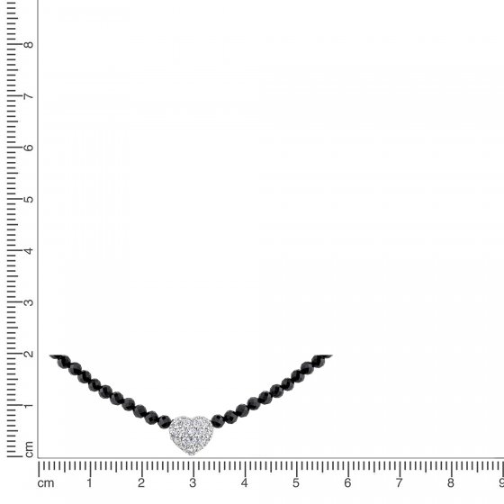 Collier 925 Silber rhodiniert Achat Zirkonia 