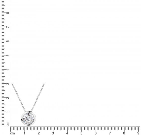 Anhänger mit Kette 925 Silber rhodiniert 