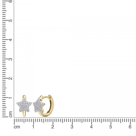 Ohrring 375 Gelbgold Zirkonia 