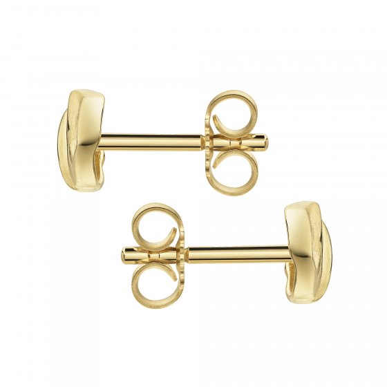 Ohrstecker 375 Gelbgold Struktur 
