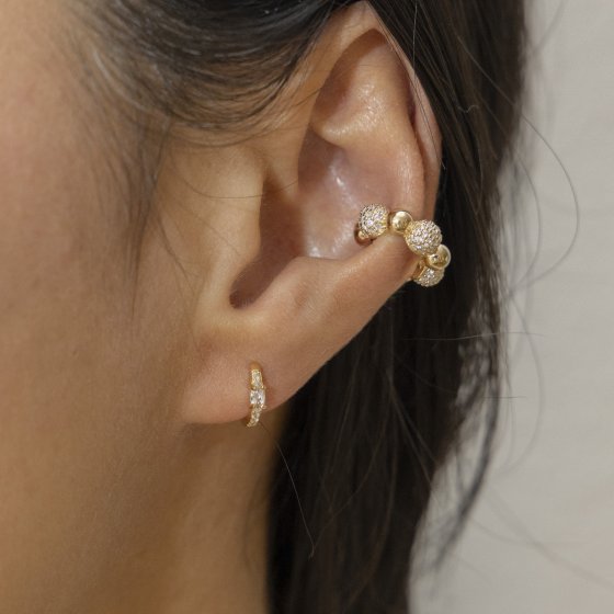 Creole 925  Silber vergoldet Zirkonia 