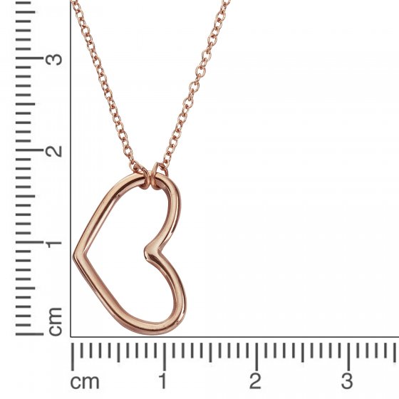 Collier Edelstahl rosé vergoldet Herz 
