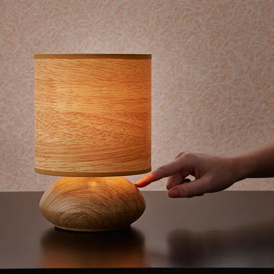 Touch-Leuchte im Holz-Dekor 