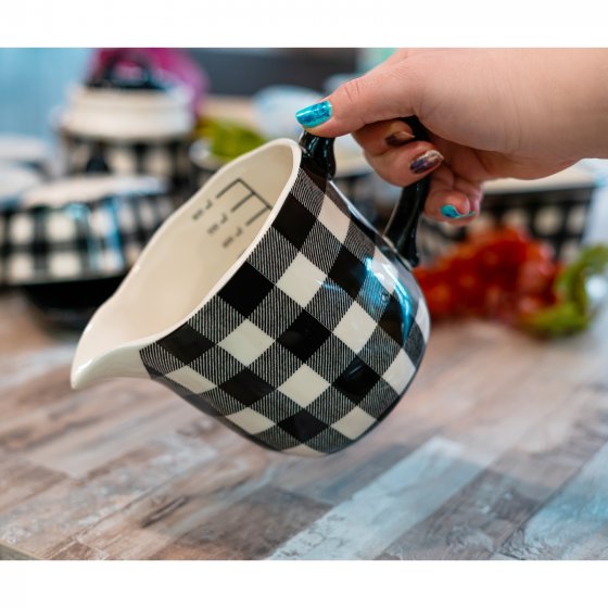 Milchkrug aus Keramik 800 ml Squares 