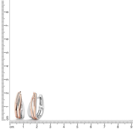 Klappcreolen 925/- Sterling Silber rhodiniert/rosé 