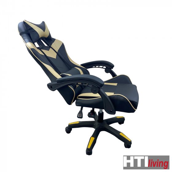 Schreibtischstuhl Krit Schwarz-Gold 