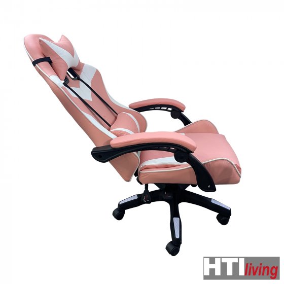 Schreibtischstuhl Krit Pink-Weiß 