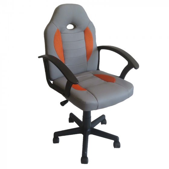 Schreibtischstuhl höhenverstellbar Daytona Junior Grau-Orange 