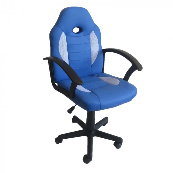 Schreibtischstuhl Junior höhenverstellbar ergonomischer Drehstuhl Blau 
