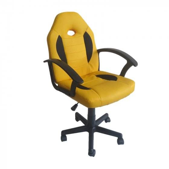 Schreibtischstuhl Junior höhenverstellbar ergonomischer Drehstuhl Gelb 