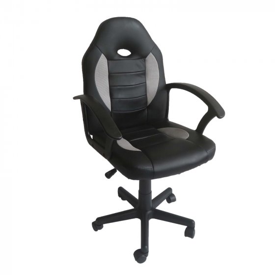 Schreibtischstuhl höhenverstellbar Daytona Junior Schwarz-Grau 