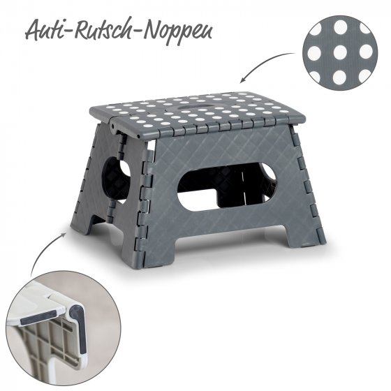 Klapphocker 22 cm hoch Kunststoff 