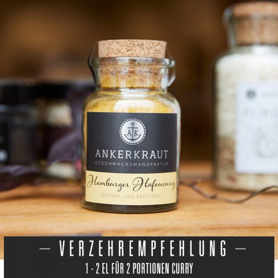 Ankerkraut Hamburger Hafencurry Gewürzmischung im Korkenglas 60g 