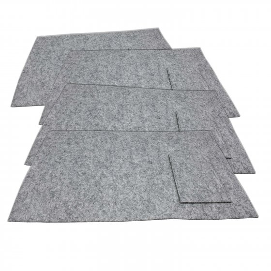 Platzset 4er Set  mit Bestecktasche Dunkelgrau Hellgrau 