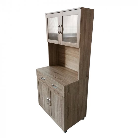 Küchenbuffet mit Glasteil Sonoma Blanca 