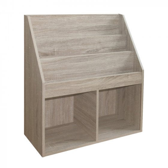 Kinderregal Aufbewahrungsregal mit 5 Fächern Bücherregal für Kinderzimmer Sonoma 