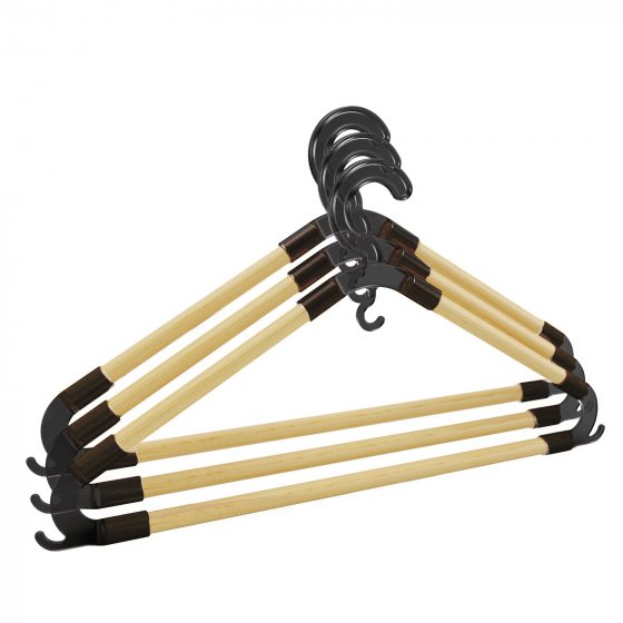 Kleiderbügel 6er Set Holz/Kunststoff 