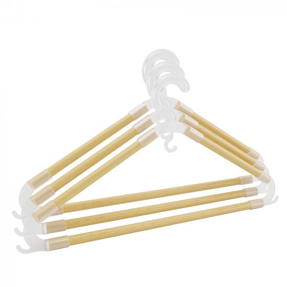 Kleiderbügel 6er Set Holz/Kunststoff Weiß