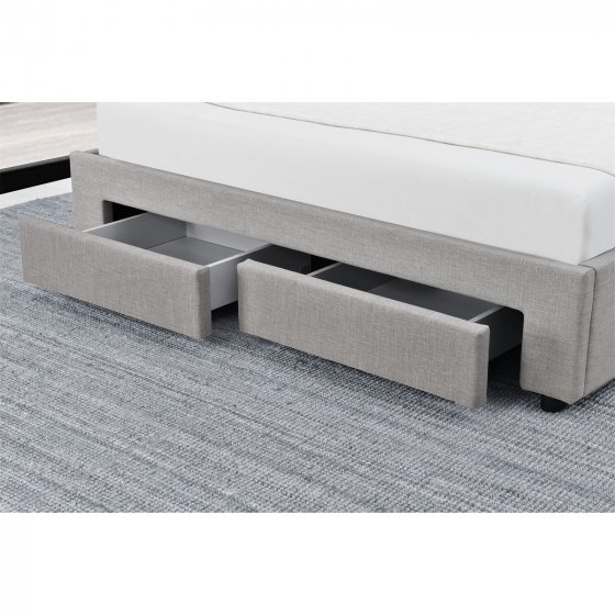 Polsterbett mit Knopf-Steppung Claire 140x200 