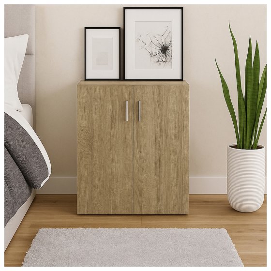 Kommode mit 2 Regalfächern Nina Sonoma 