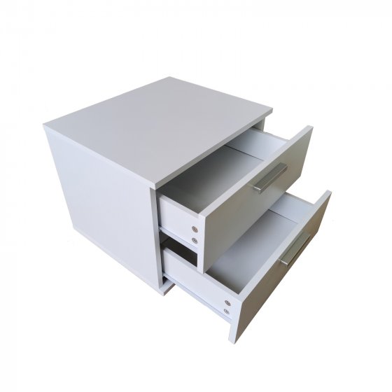 Nachtschrank 2er Set Weiß Nina 